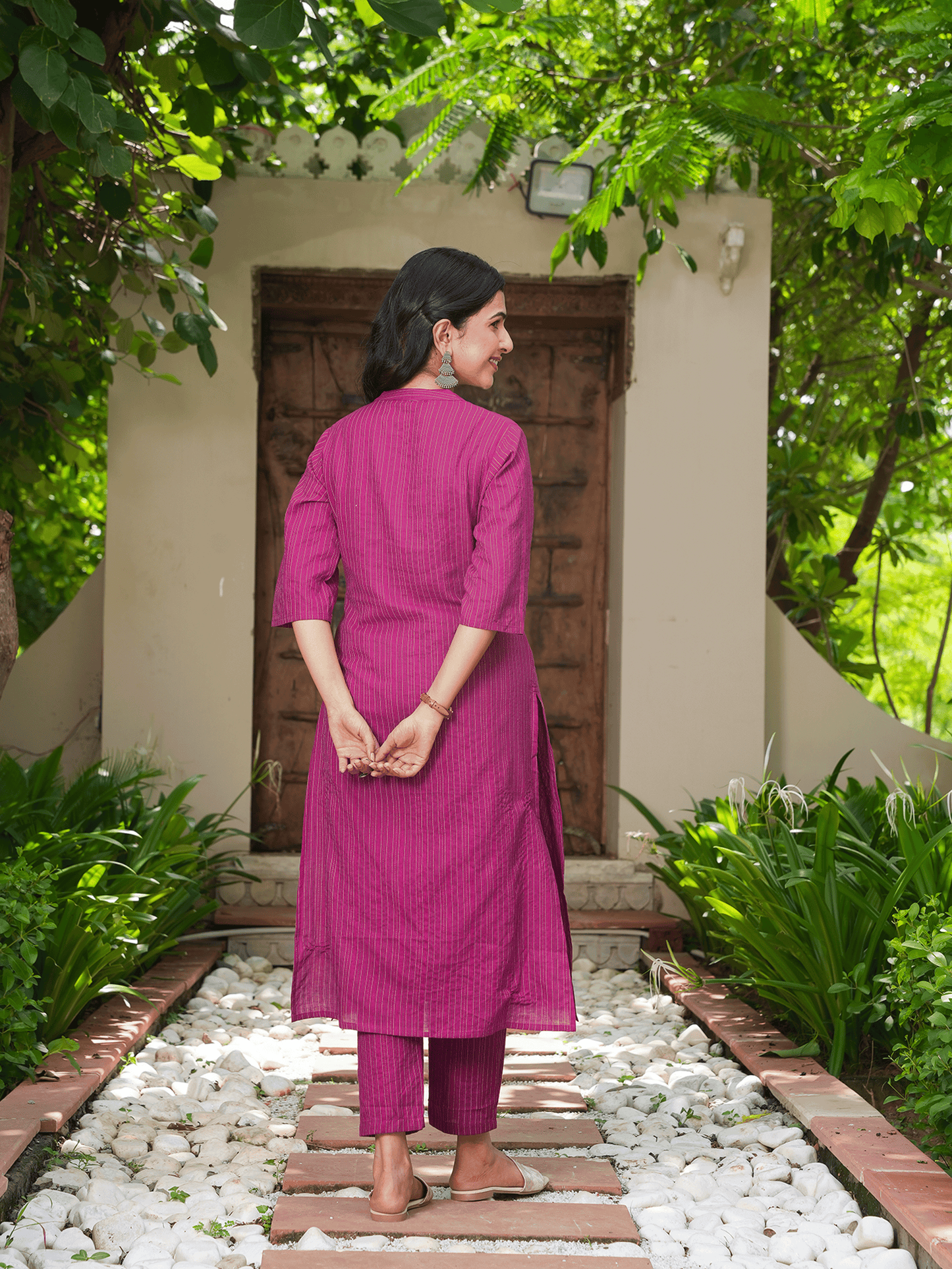 Kantha Cotton Woven Design Kurta