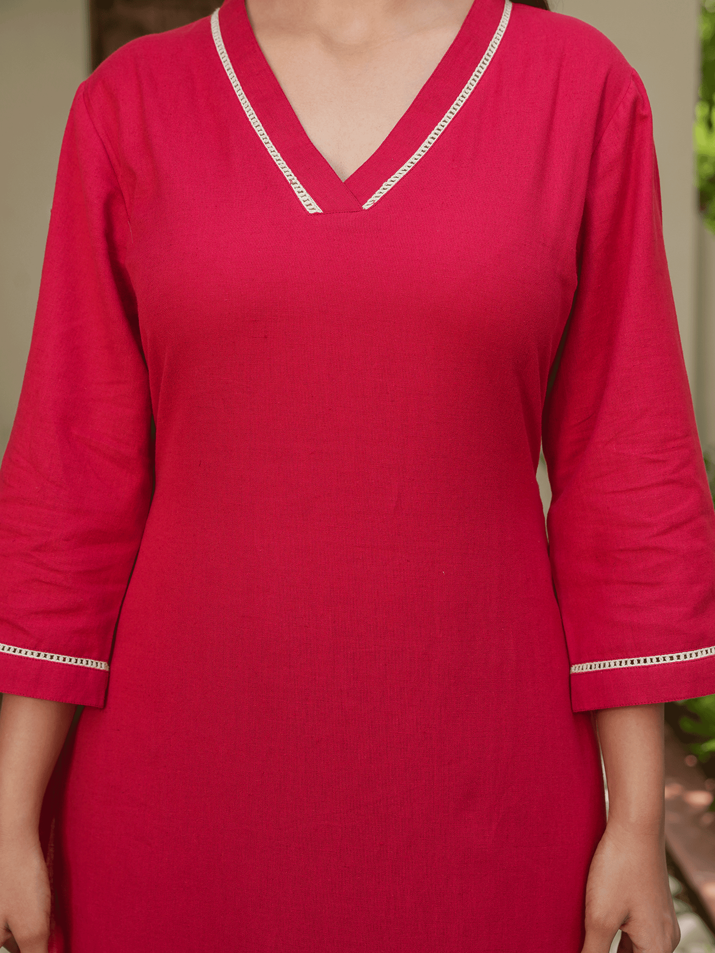 Linen Cotton Solid Kurta