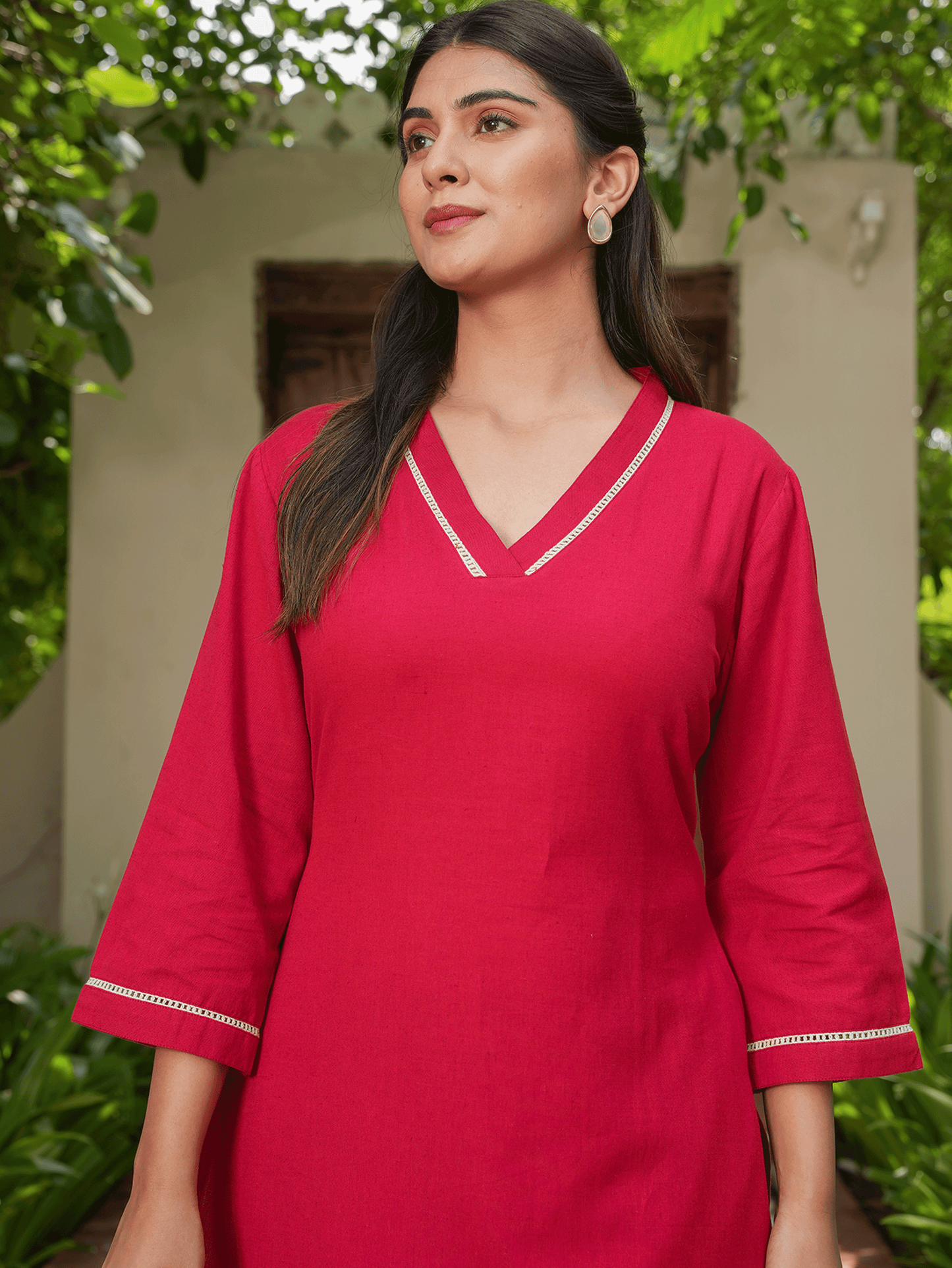 Linen Cotton Solid Kurta