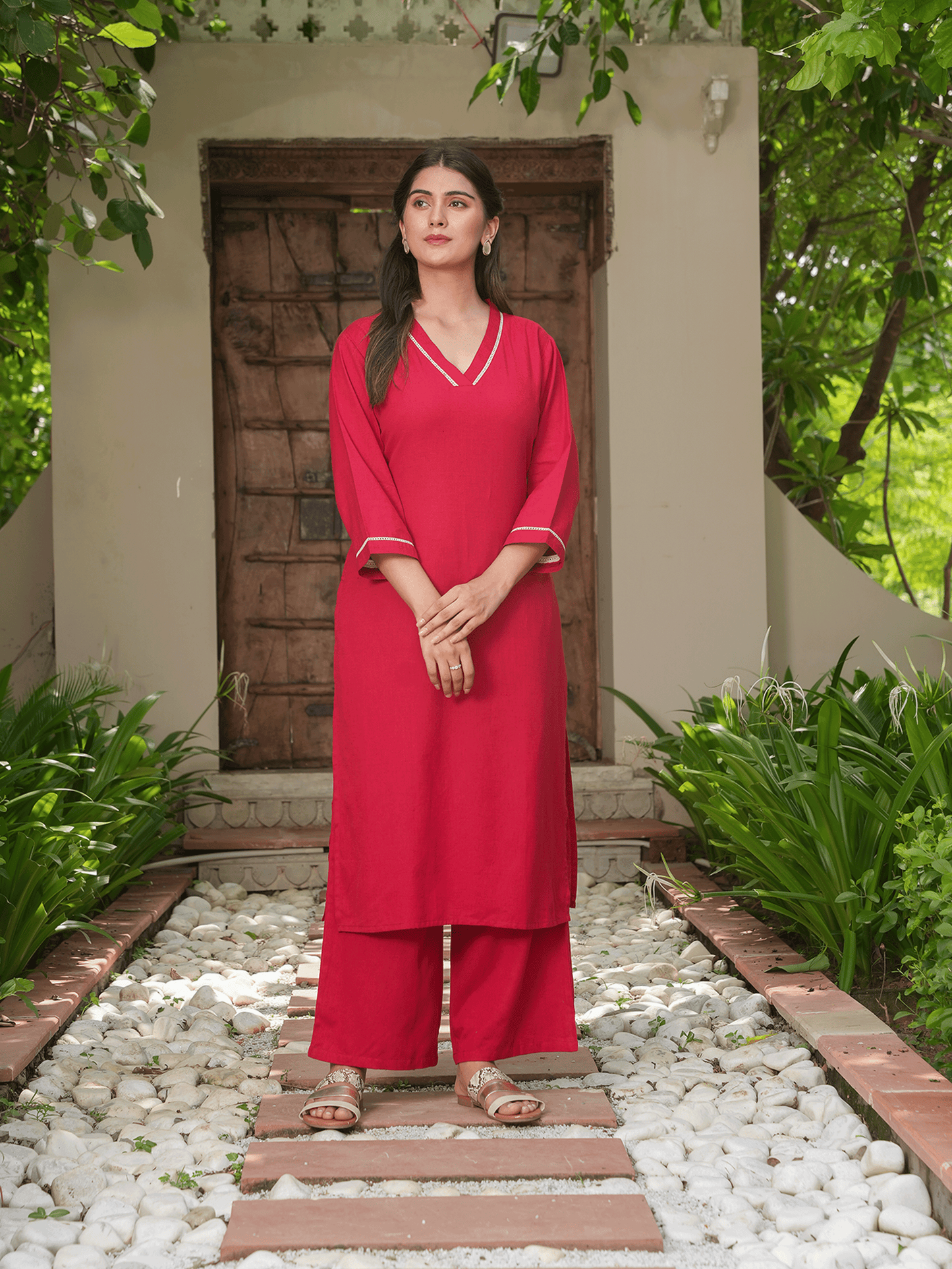 Linen Cotton Solid Kurta