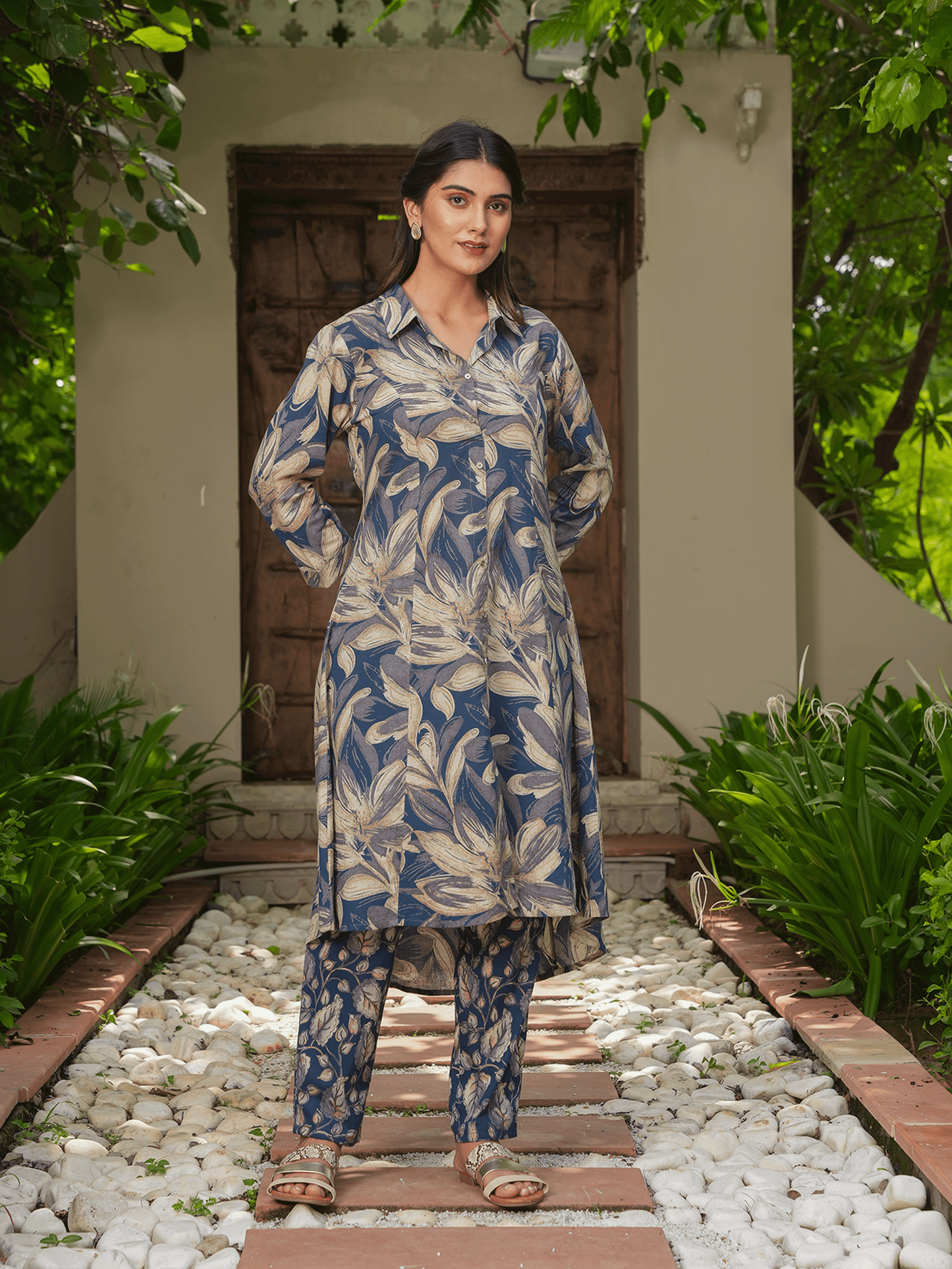 Soft Cotton Floral Kurta