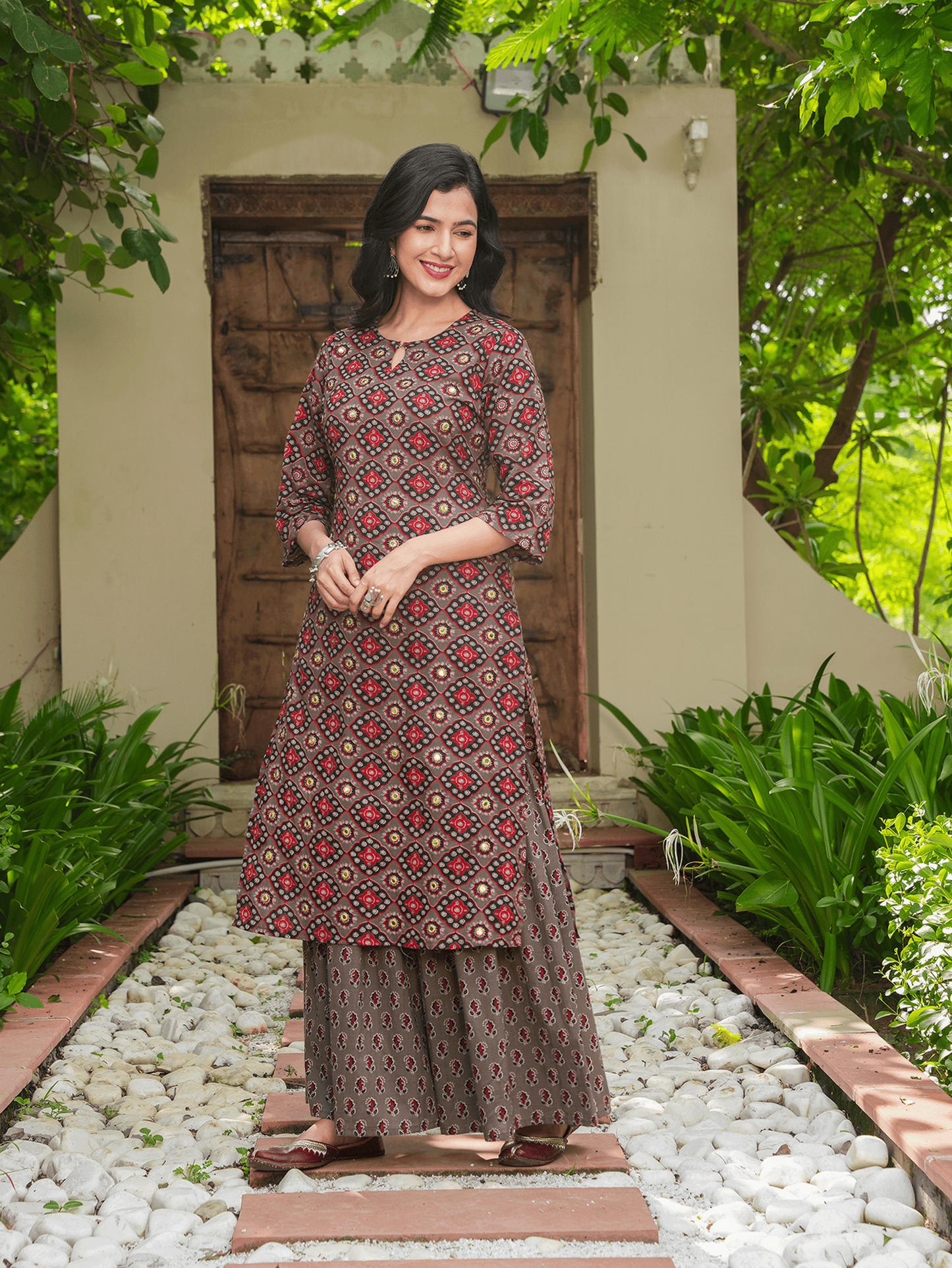 Soft Cotton Geometric Kurta