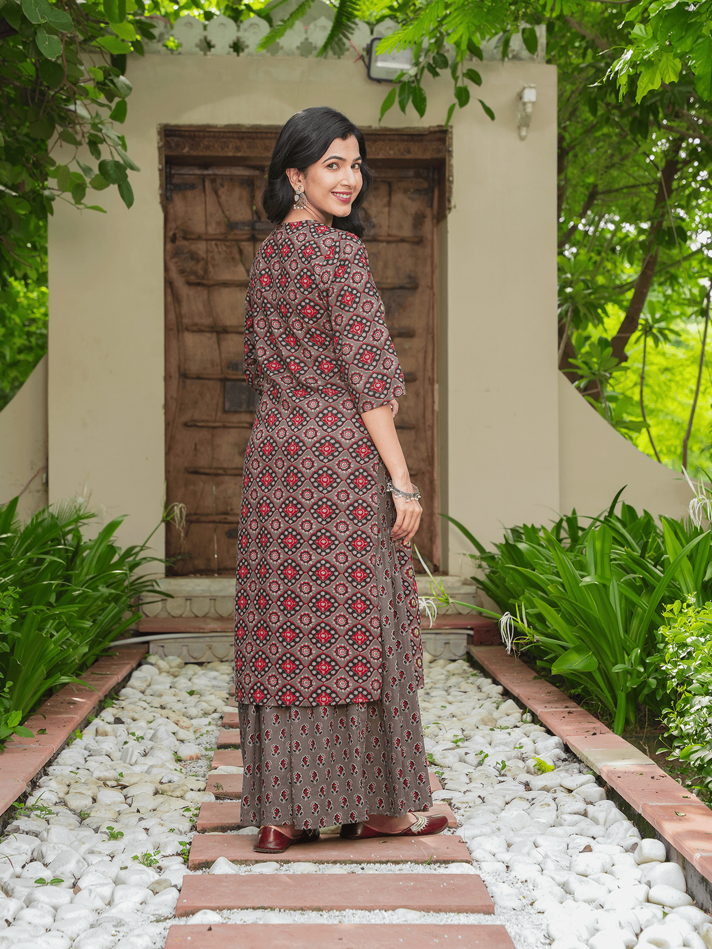 Soft Cotton Geometric Kurta