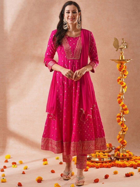 FASHOR Ethnic Motifs Anarkali Kurta