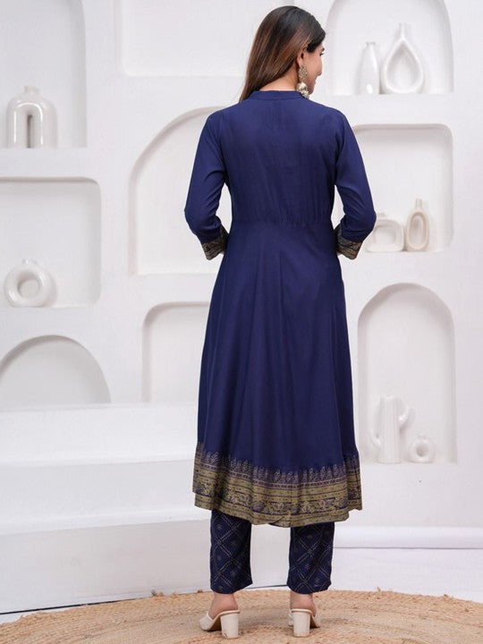 Bunai Dhaga Women Ethnic Motifs Printed Regular Kurta with Palazzos & With Dupatta