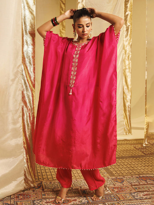 ZARI Women Ethnic Motifs Embroidered Kurta with Trousers