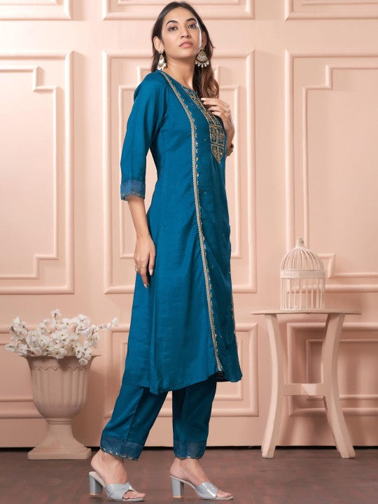 BulBul Women Floral Yoke Design Regular Kurta