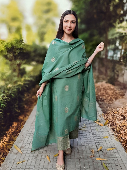 The hemming bird Ethnic Motifs Printed Regular Pure Cotton Kurta