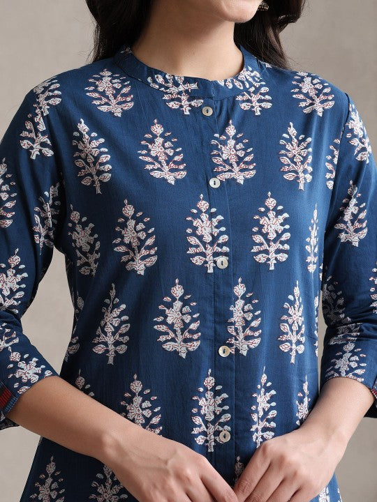 Printed Cotton Tunic With Trouser Co-Ords