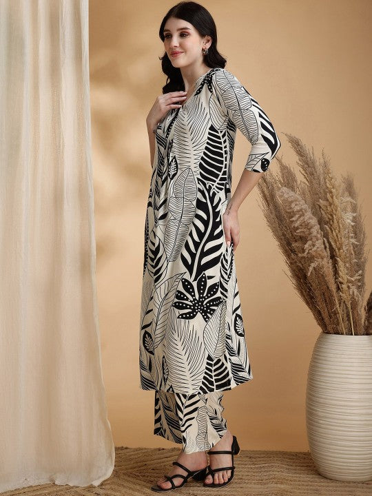 Berrylicious Printed Kurta With Palazzo Co-ords