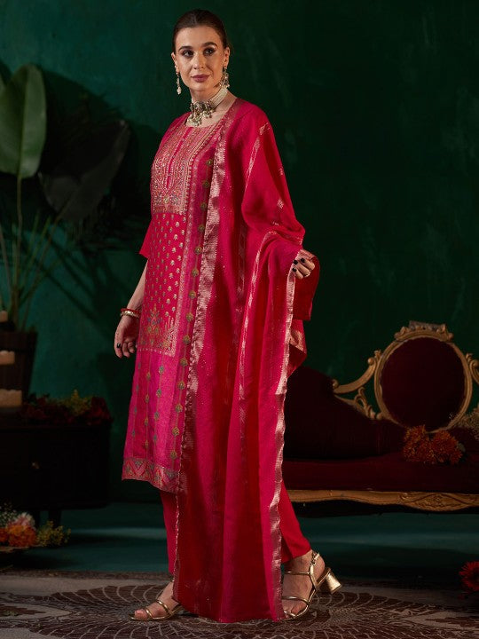 Anouk Women Ethnic Motifs Regular Zardozi Kurta