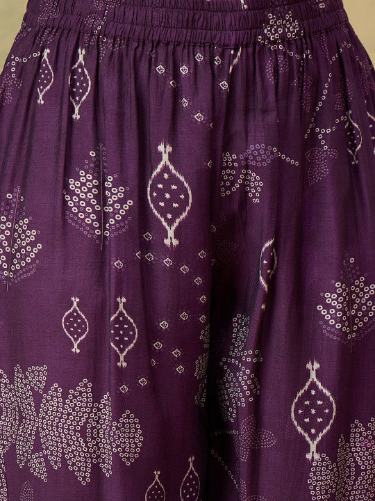 Varanga Women Bandhani Printed Kurta with Trousers