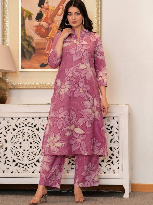 AUTUMN LANE Maurya Candy Printed Pure Cotton Tunic With Palazzo Set