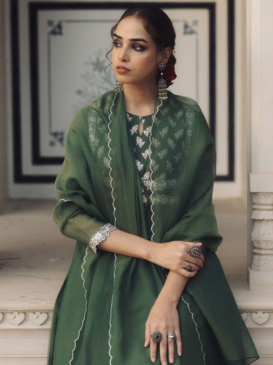 anayna Women Ethnic Motifs Embroidered Panelled Kurta