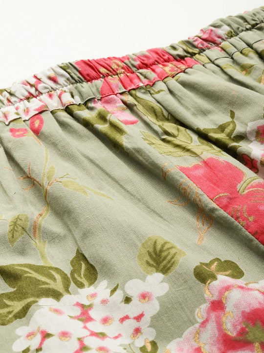 A&K Floral Printed Pure Cotton Co-Ords