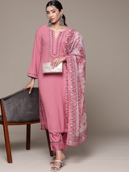 aarke Ritu Kumar Women Floral Embroidered Regular Thread Work Kurta
