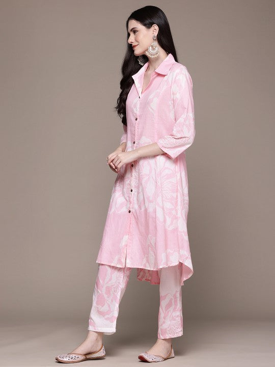 Floral Printed Pure Cotton Co-Ords