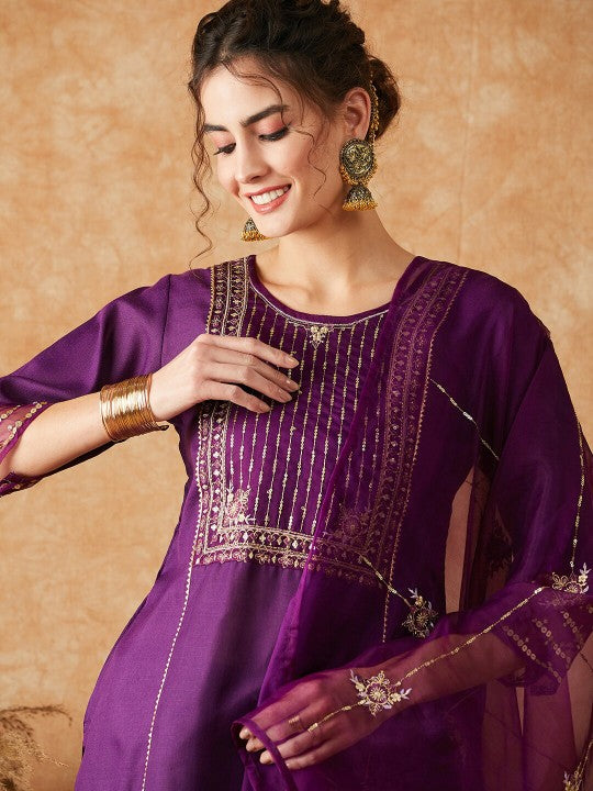 Yoke Design Straight Kurta