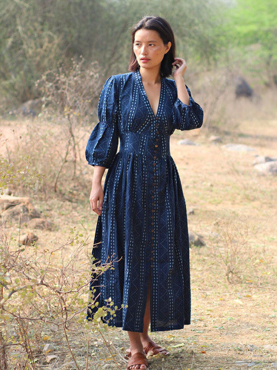 Chidiyaa Blue Midi Dress
