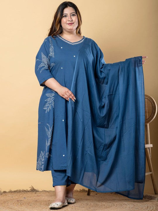 Printed Pure Cotton Anarkali Kurta