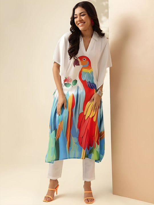Printed Pure Cotton Tunic & Trousers Co-Ords