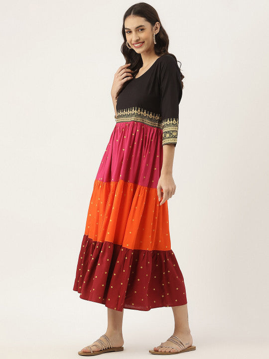 Printed Gotta Patti Empire Midi Dress