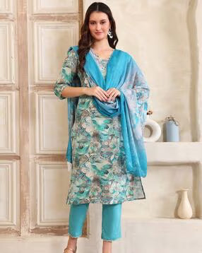 Women Printed Straight Kurta Set