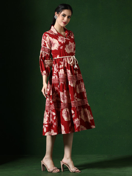 Jaipur Kurti Embroidered Pure Cotton Ethnic Dress