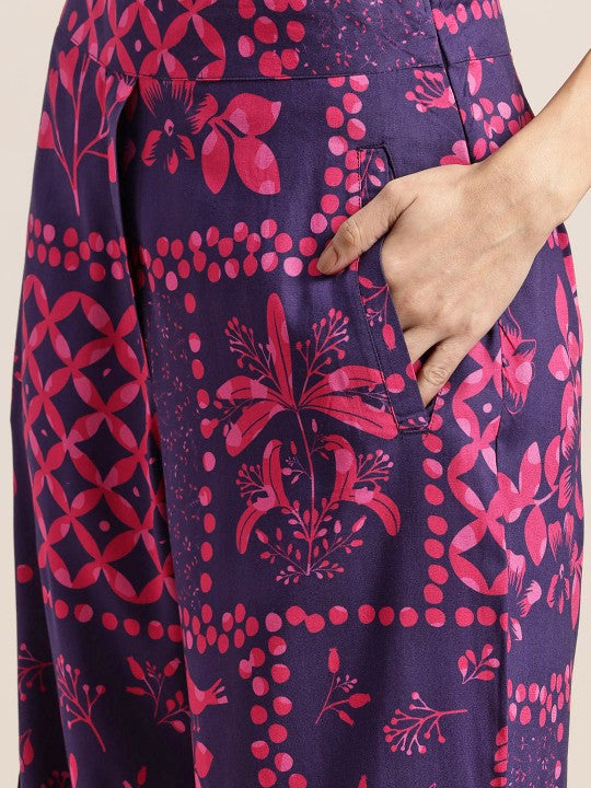 HERE&NOW Printed Shirt With Trousers Co-Ord Set