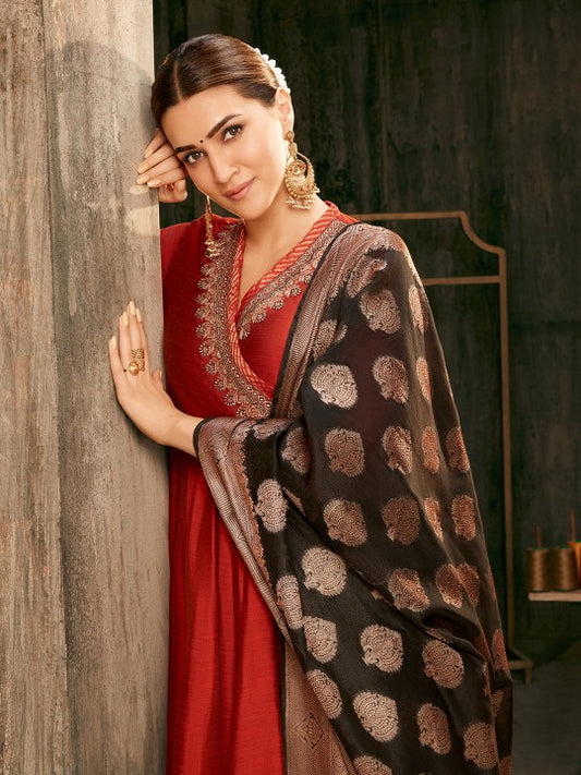 Biba Floral Yoke Design Angrakha Anarkali Kurta
