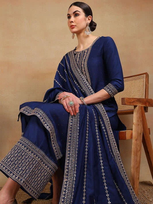 AHIKA Women Ethnic Motifs Yoke Design Regular Kurta
