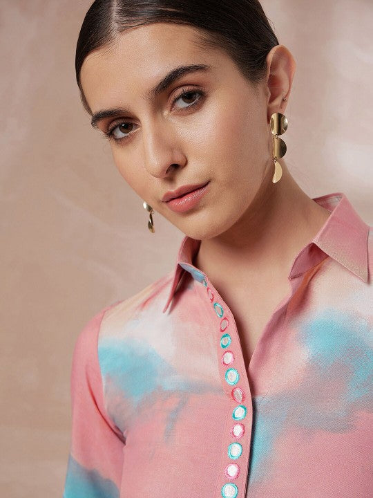 all about you Tie & Dye Tunic With Trousers