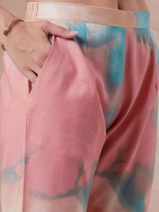 all about you Tie & Dye Tunic With Trousers