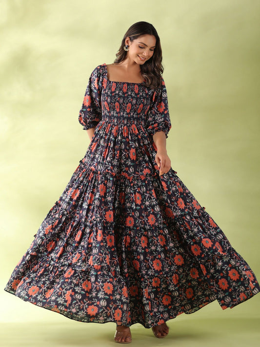 Floral Tiered Dress