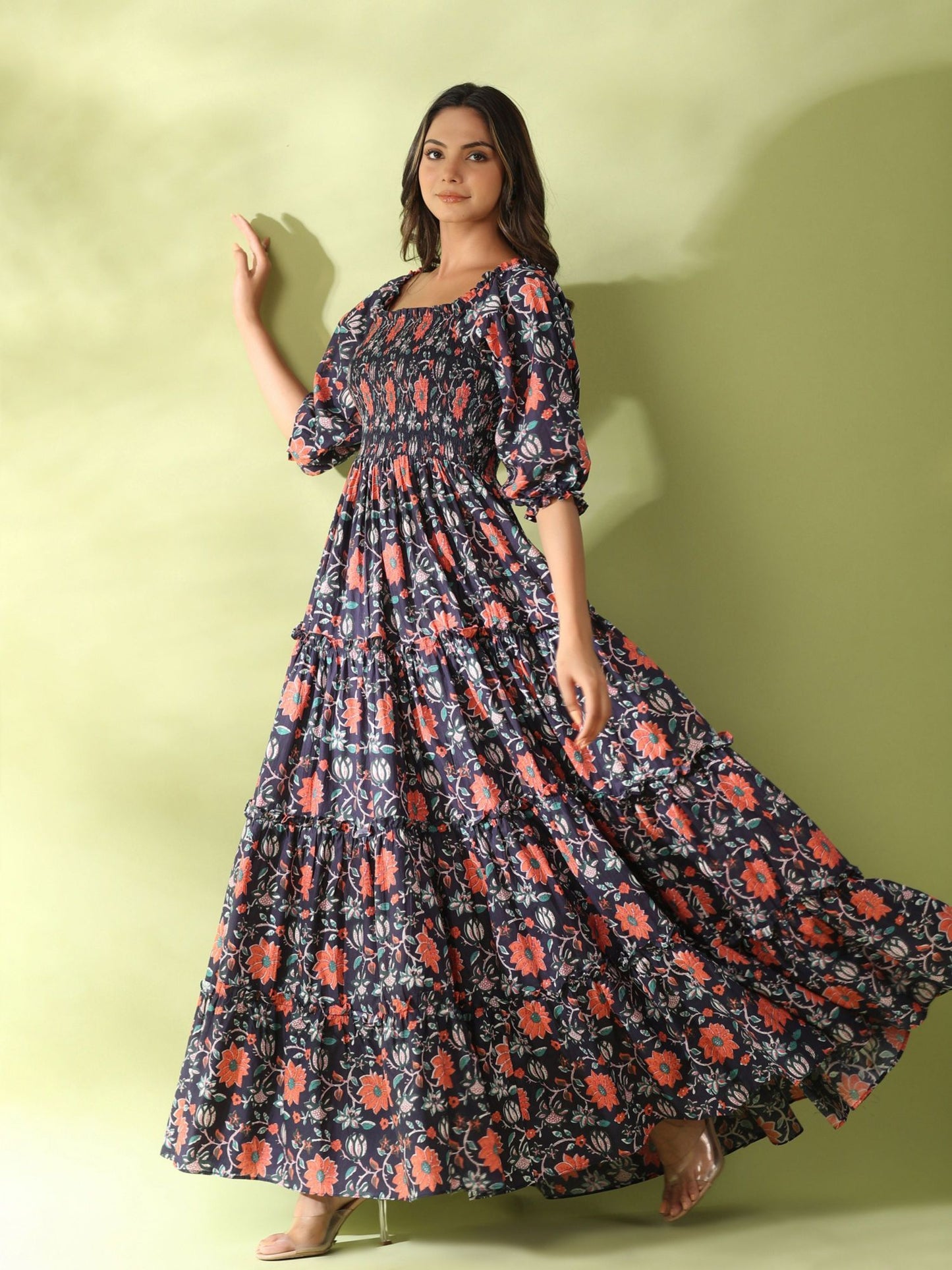 Floral Tiered Dress