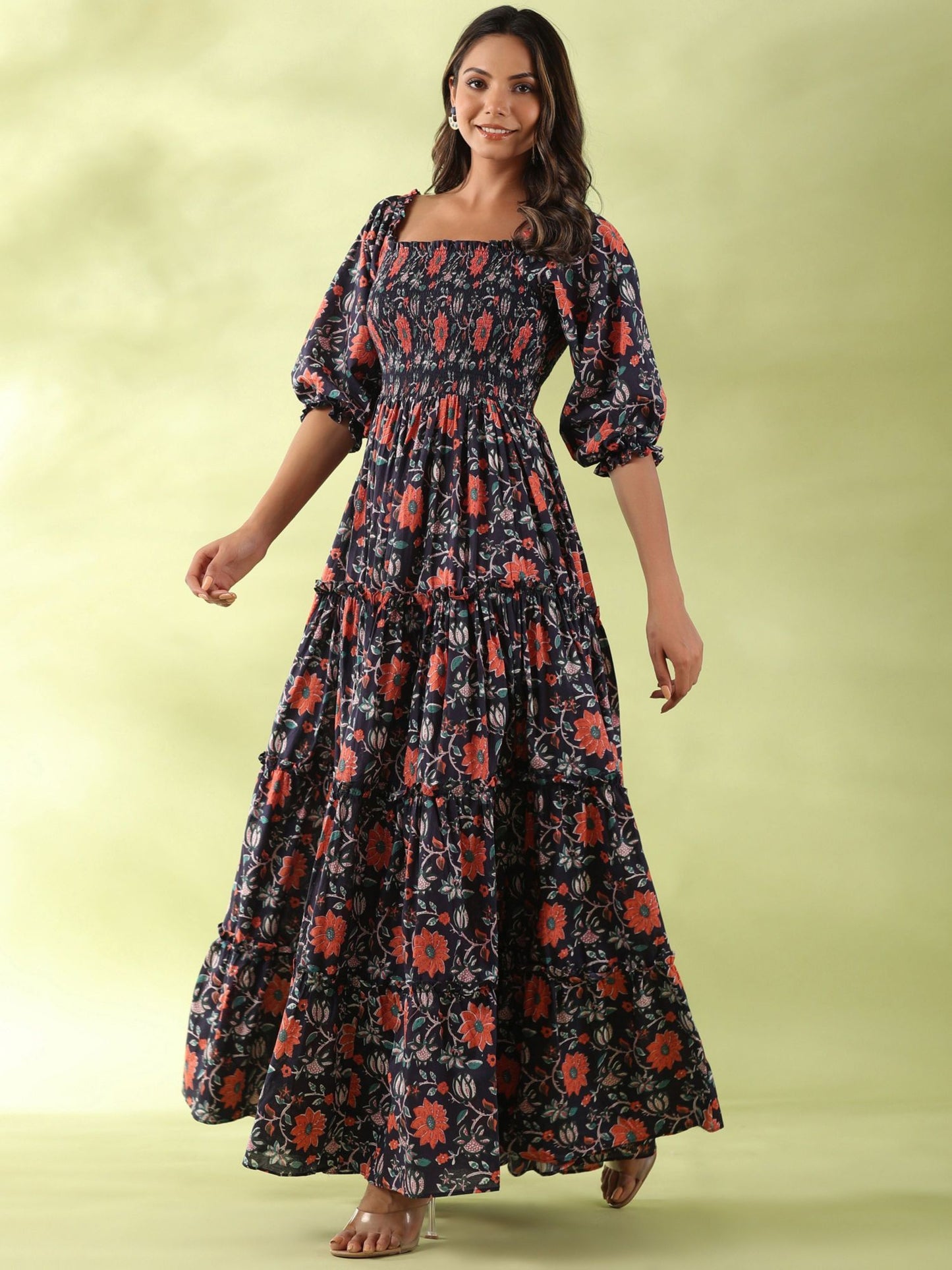 Floral Tiered Dress