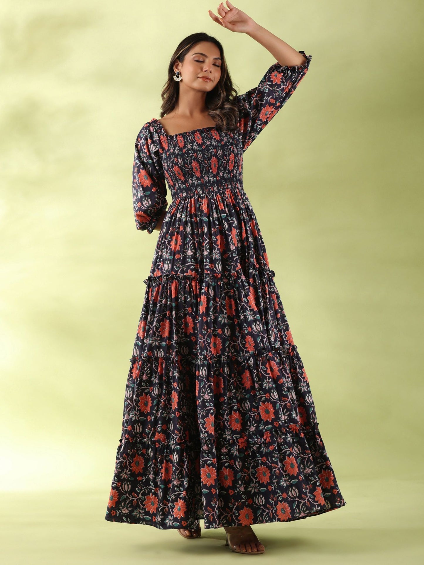 Floral Tiered Dress