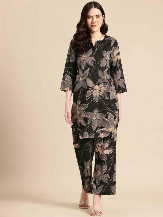 A&K Floral Printed Pure Cotton Co-Ords
