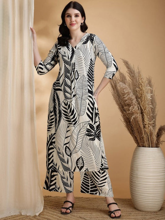 Berrylicious Printed Kurta With Palazzo Co-ords