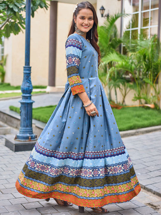 Printed Maxi Ethnic Dresses