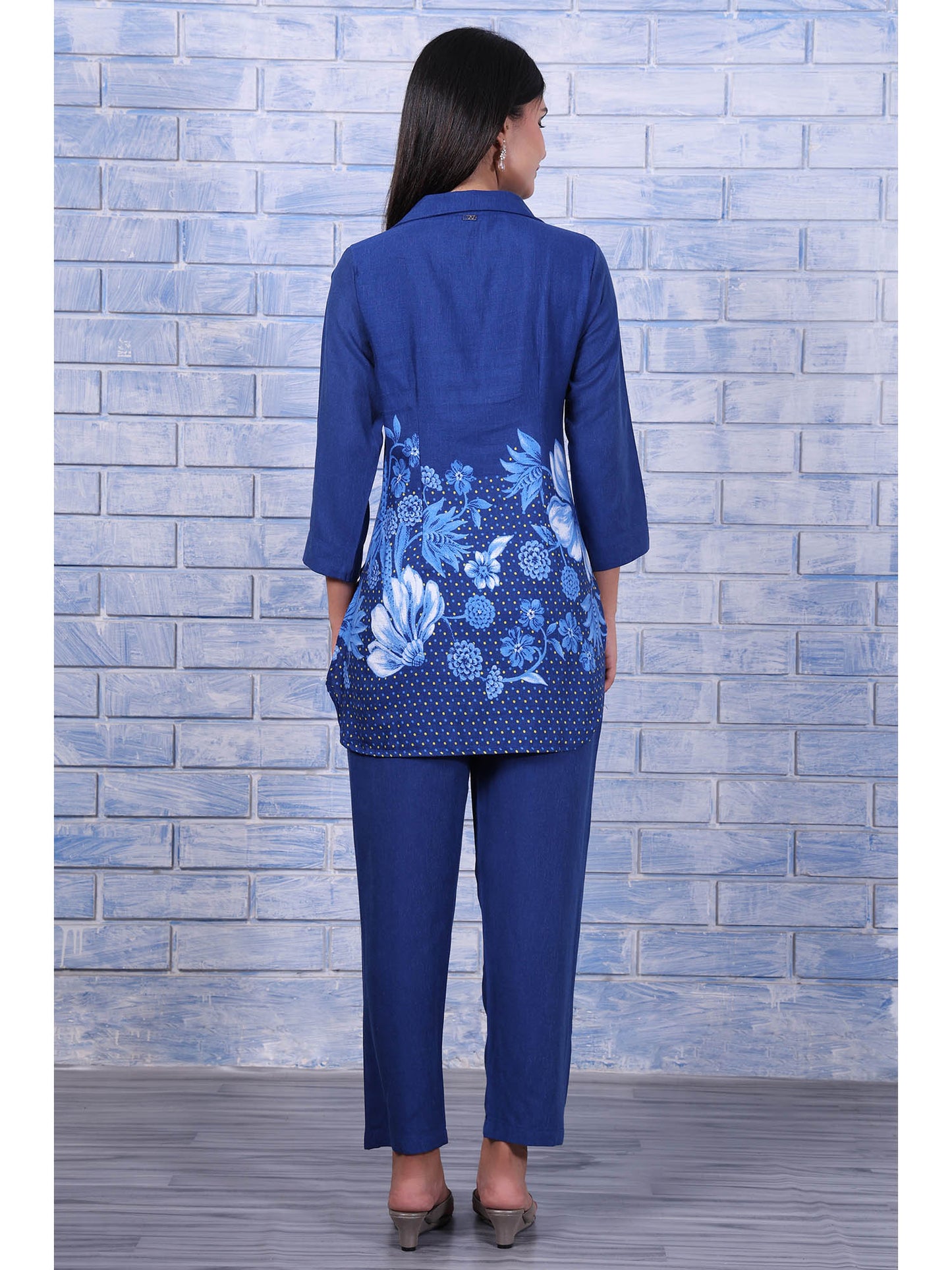 Blue Floral Co-Ord Set for Women