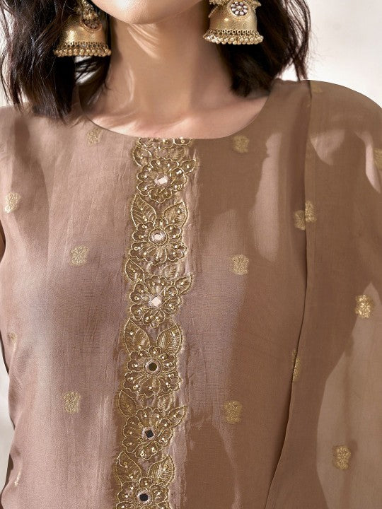 Anouk Women Floral Regular Mirror Work Kurta