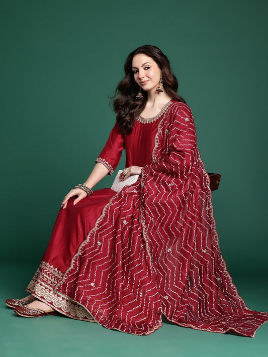 Indo Era Embroidered Anarkali Kurta