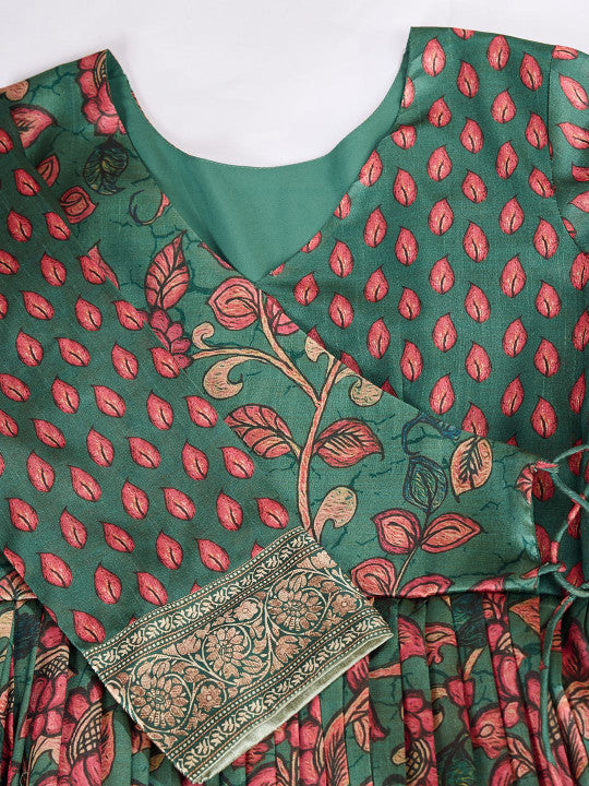 Tasarika Printed V-Neck Maxi Ethnic Dress