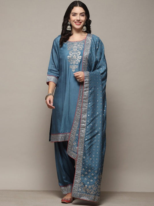 Biba Ethnic Motifs Straight Kurta