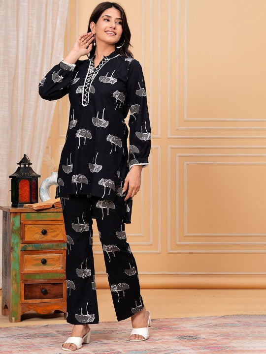 Printed Pure Cotton Tunic & Trouser