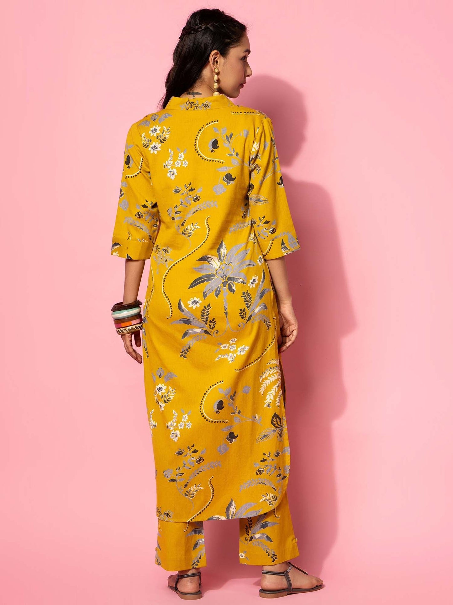 Floral Printed Straight Co-ord (Set of 2)