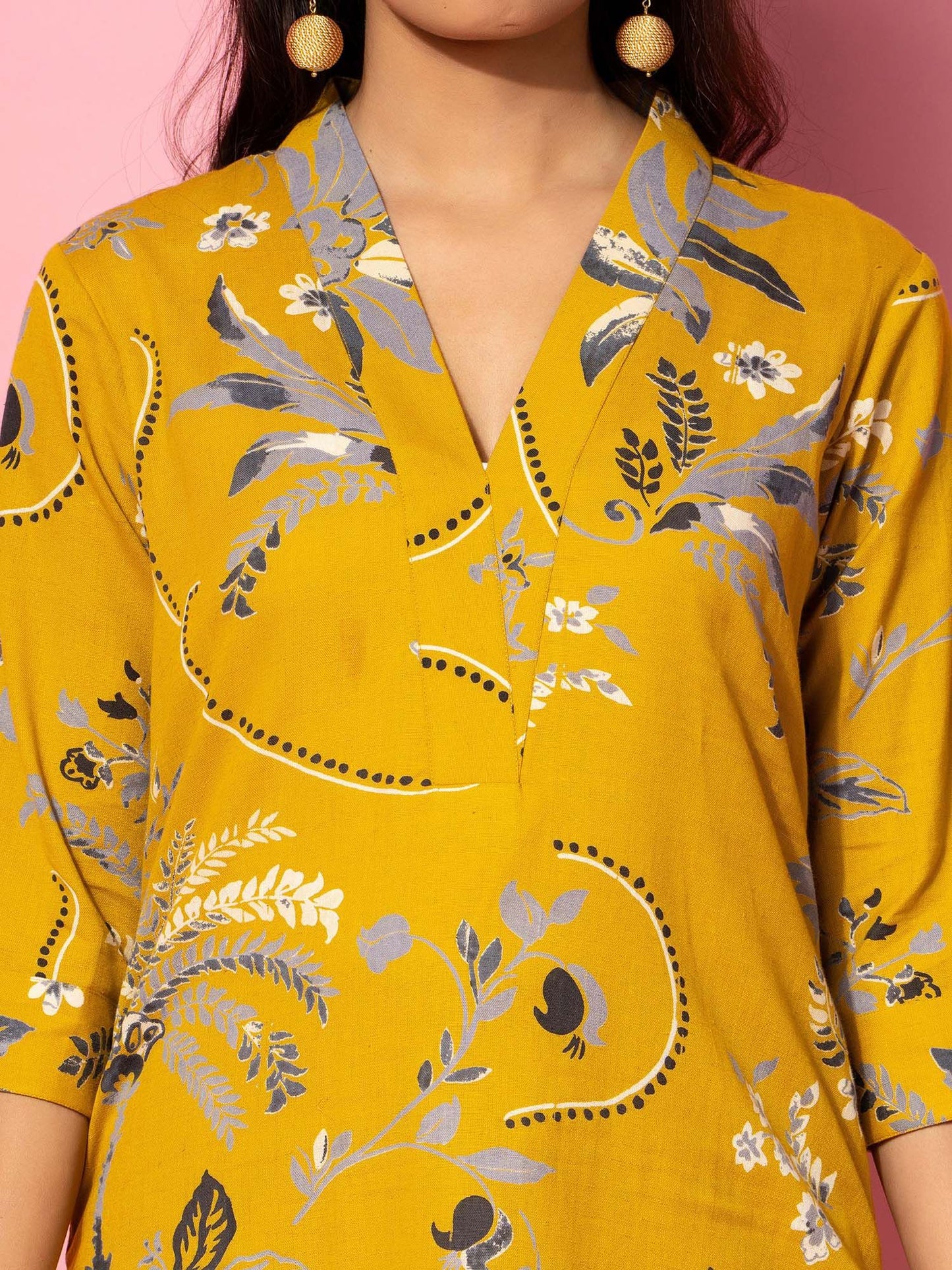 Floral Printed Straight Co-ord (Set of 2)