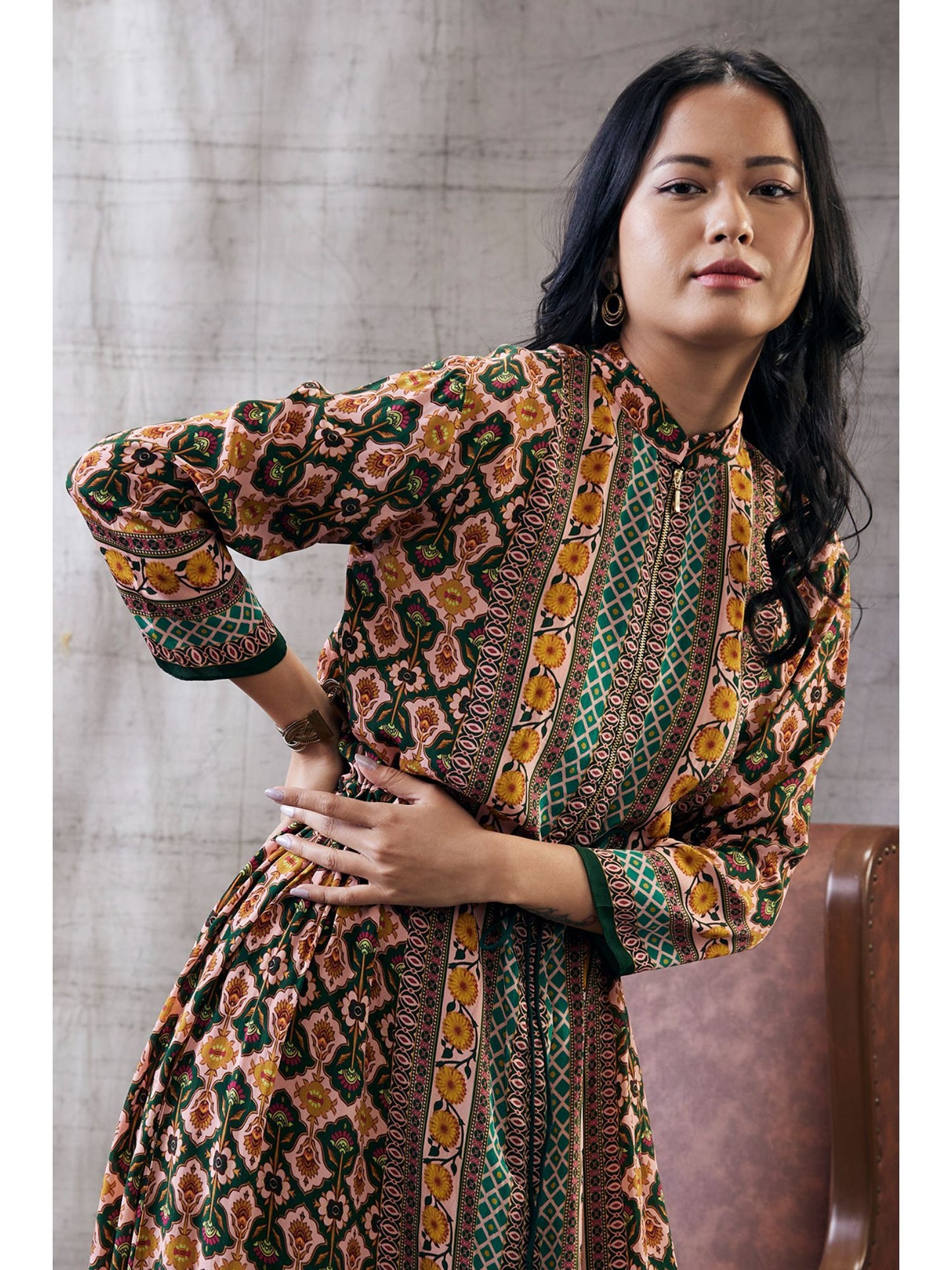 Taahira Printed Long Dress