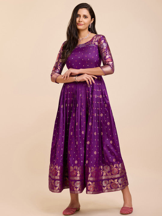 Tasarika Ethnic Motifs Printed Round Neck Fit & Flare Maxi Dress